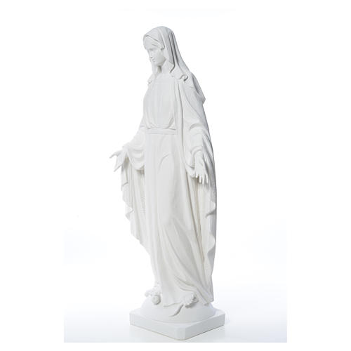 Our Lady of Miracles in reconstituted Carrara marble, 100 cm 14