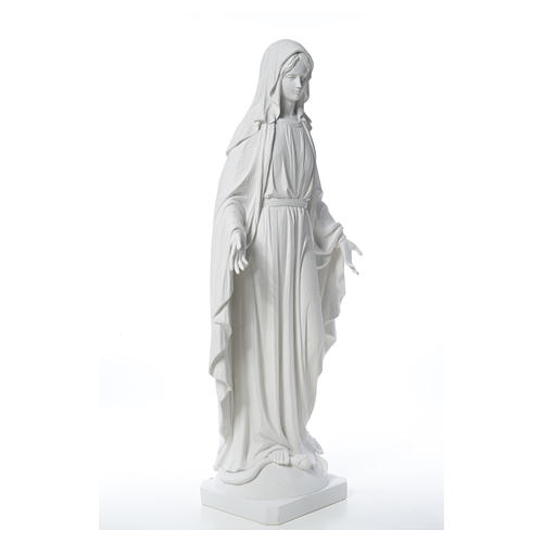 Our Lady of Miracles in reconstituted Carrara marble, 100 cm 16