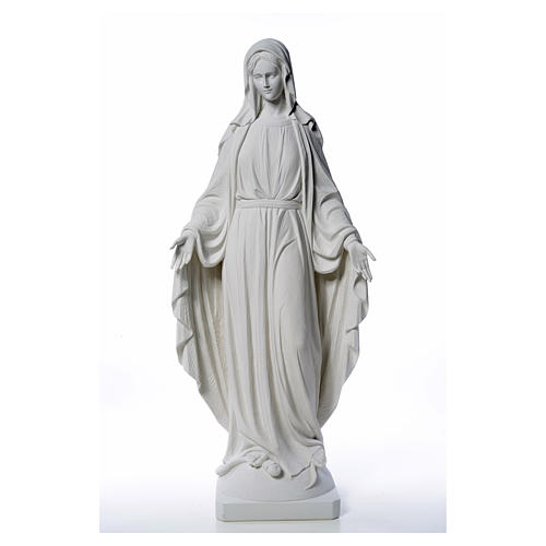 Our Lady of Miracles in reconstituted Carrara marble, 100 cm 17