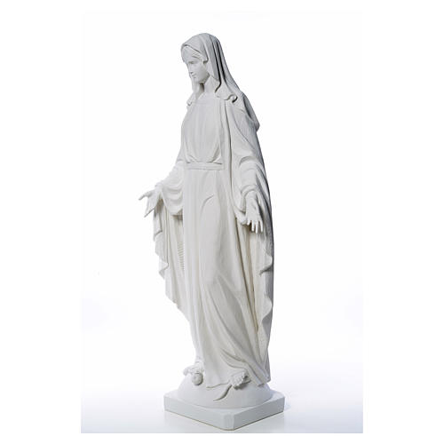 Our Lady of Miracles in reconstituted Carrara marble, 100 cm 18