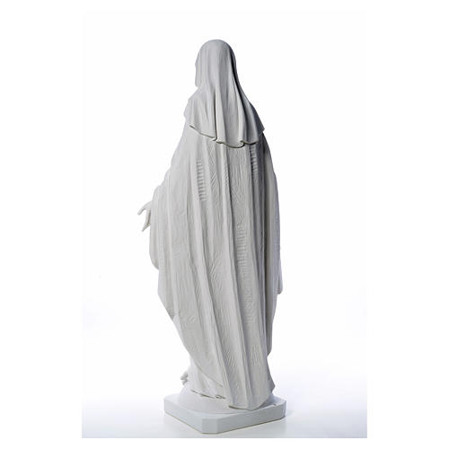 Our Lady of Miracles in reconstituted Carrara marble, 100 cm 19