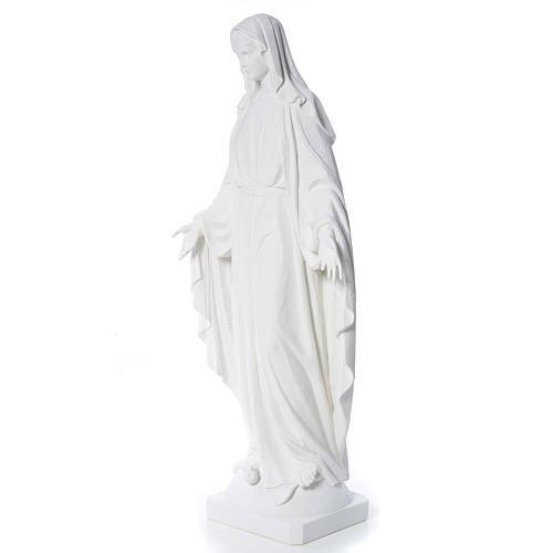 Our Lady of Miracles in reconstituted Carrara marble, 100 cm 2