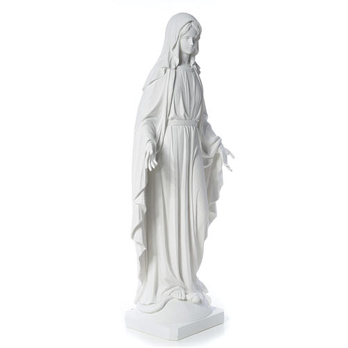 Our Lady of Miracles in reconstituted Carrara marble, 100 cm 3