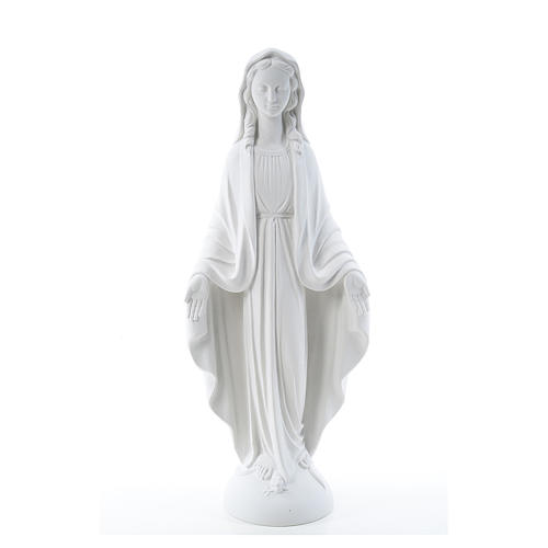 Our Lady of Miracles in reconstituted Carrara marble 75 cm 1