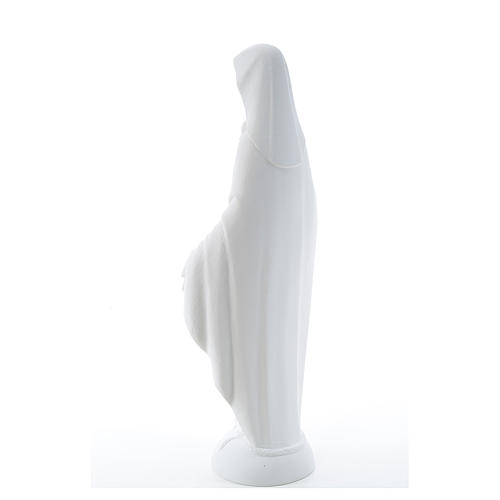 Our Lady of Miracles in reconstituted Carrara marble 75 cm 3