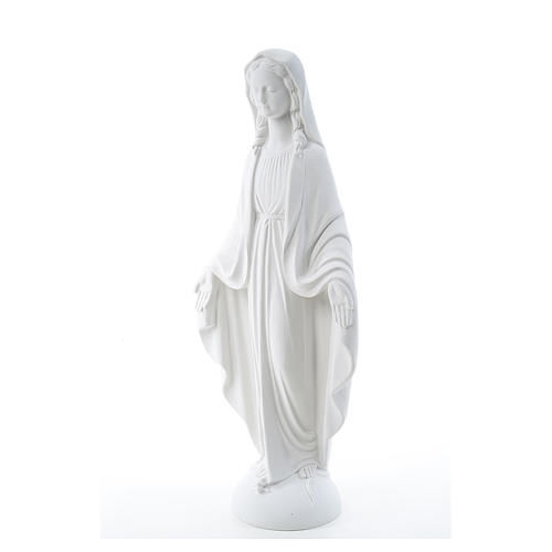 Statue Vierge Miraculeuse marbre blanc 75 cm 2
