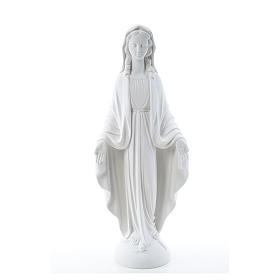 Our Lady of Miracles in reconstituted Carrara marble 75 cm