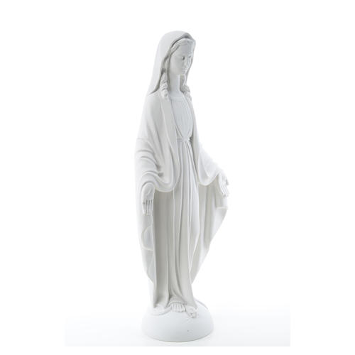 Our Lady of Miracles in reconstituted Carrara marble 75 cm 8