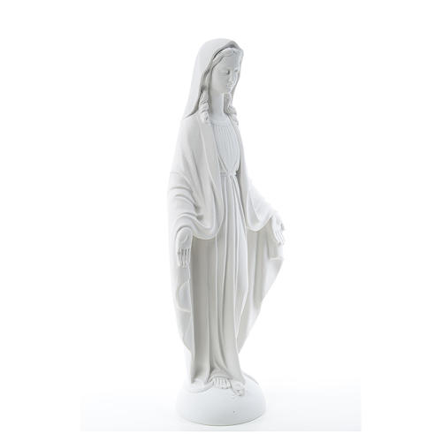 Our Lady of Miracles in reconstituted Carrara marble 75 cm 4