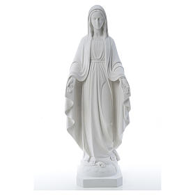 Statue Vierge Miraculeuse poudre marbre blanc 50-80 cm
