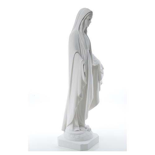 Statue Vierge Miraculeuse poudre marbre blanc 50-80 cm 12