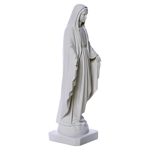 Statue Vierge Miraculeuse poudre marbre blanc 50-80 cm 3