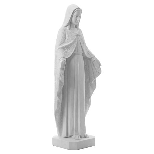 Our Lady with open arms, statue in reconstituted marble, 110 cm 5