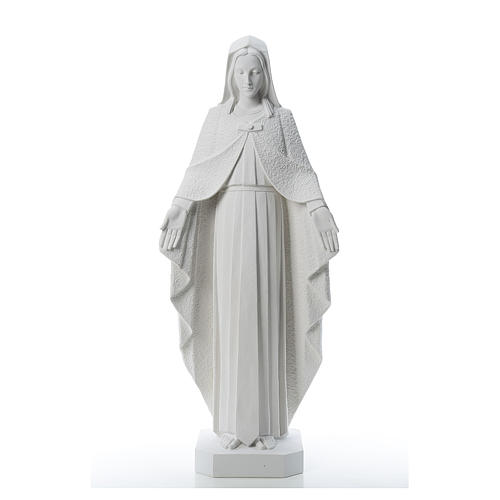 Madonna braccia aperte 110 cm statua marmo bianco 1