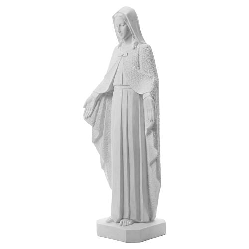 Madonna braccia aperte 110 cm statua marmo bianco 4