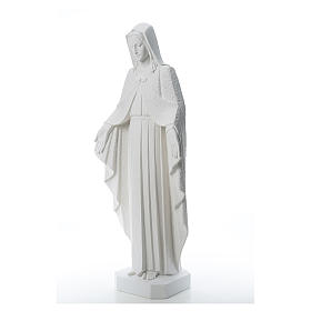 Virgem Maria braços abertos 110 cm imagem mármore branco