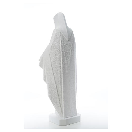 Virgem Maria braços abertos 110 cm imagem mármore branco 7