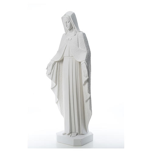 Virgem Maria braços abertos 110 cm imagem mármore branco 2