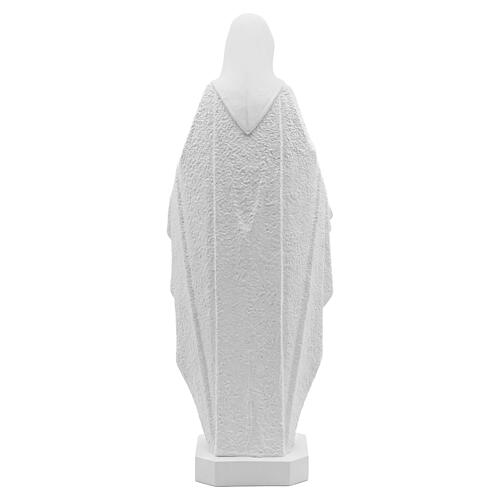 Virgem Maria braços abertos 110 cm imagem mármore branco 6