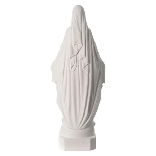 Our Lady of Miracles statue in reconstituted Carrara marble 62 cm 4