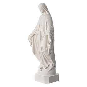 Statue de la Vierge Miraculeuse marbre blanc 62 cm