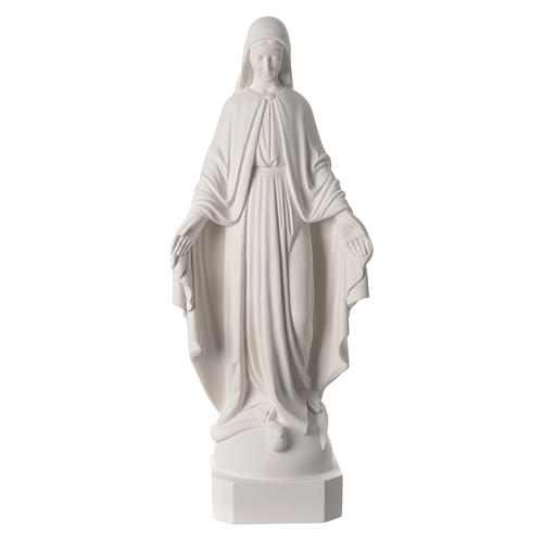 Statue de la Vierge Miraculeuse marbre blanc 62 cm 1