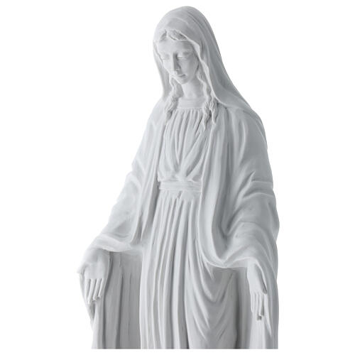 Madonna Miracolosa marmo bianco Carrara 50 cm 2