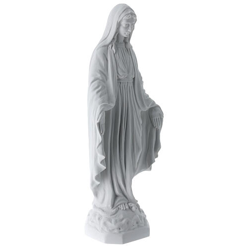 Madonna Miracolosa marmo bianco Carrara 50 cm 4