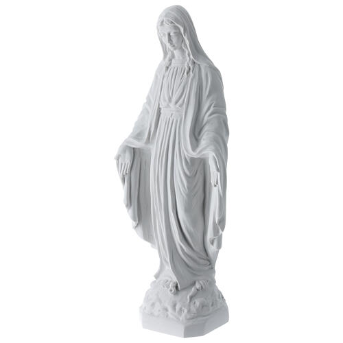 Nossa Senhora Milagrosa mármore branco Carrara 50 cm 3