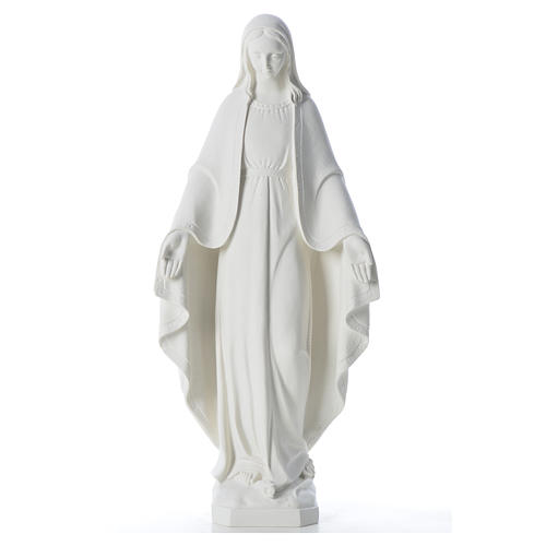 Our Lady of Miracles, 62 cm in reconstituted Carrara marble 5
