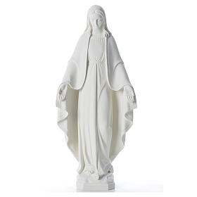 Our Lady of Miracles, 62 cm in reconstituted Carrara marble
