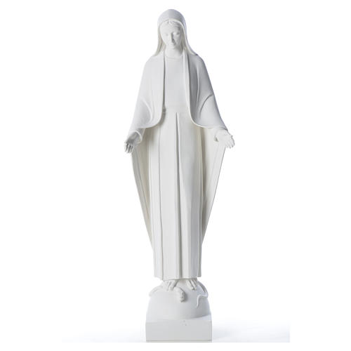 Our Lady of Miracles in reconstituted marble 60-80 cm 5