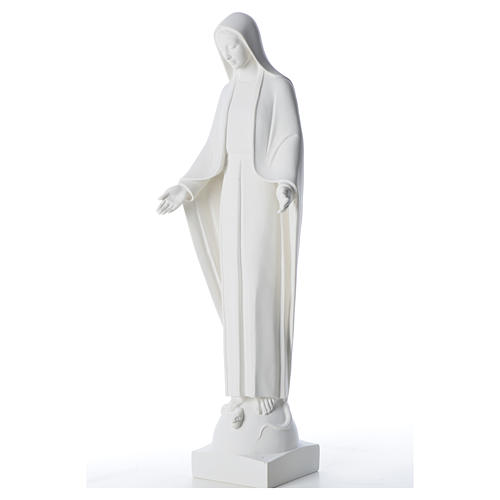 Our Lady of Miracles in reconstituted marble 60-80 cm 6