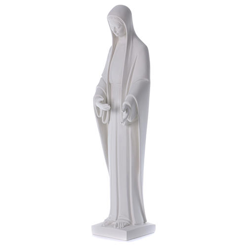 Statue Vierge Marie poudre de marbre blanc 60-80 cm 3