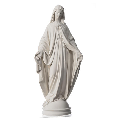 Madonna Miracolosa 60 cm polvere di marmo di Carrara 5