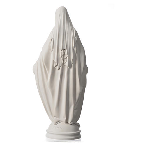 Madonna Miracolosa 60 cm polvere di marmo di Carrara 8