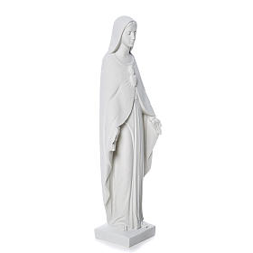 Statua Madonna 36 cm polvere di marmo bianco