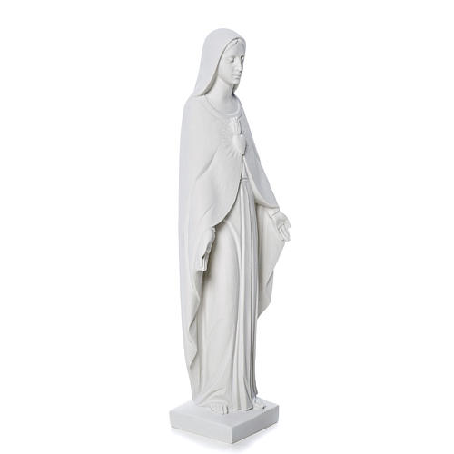 Statua Madonna 36 cm polvere di marmo bianco 2