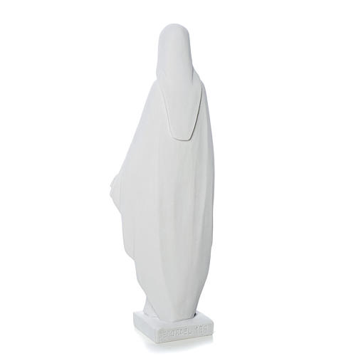 Statua Madonna 36 cm polvere di marmo bianco 4