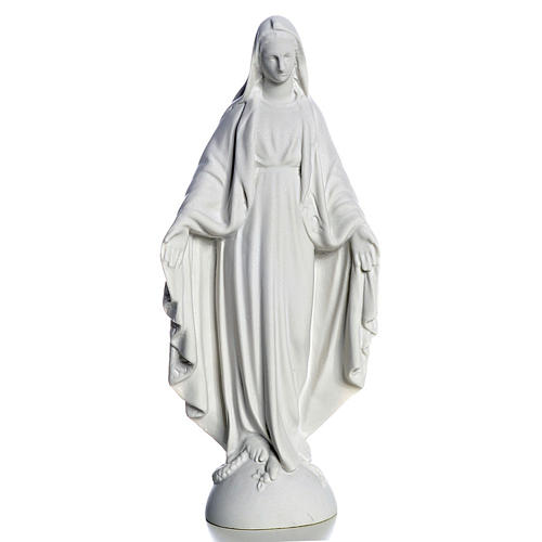 Our Lady over the world, statue in reconstituted carrara, 25 cm 1