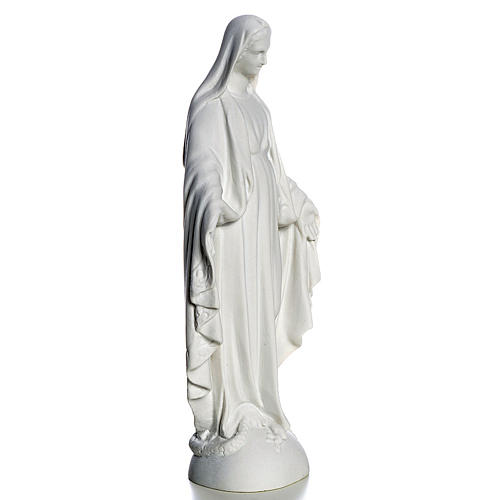 Statue Vierge Marie en marbre blanc 25 cm 4