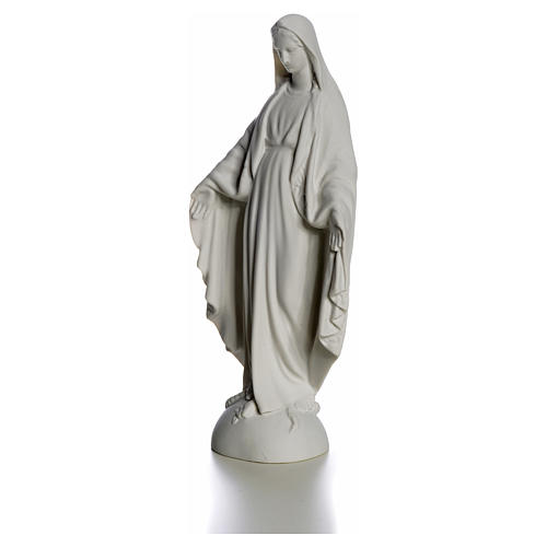 Madonna sul mondo 25 cm marmo bianco Carrara 6