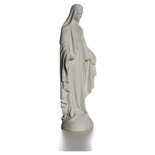Our Lady over the world, statue in composite Carrara, 25 cm 8