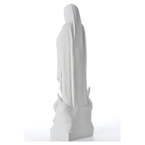 Virgen con luna y niño en mármol blanco 35-45 cm 7