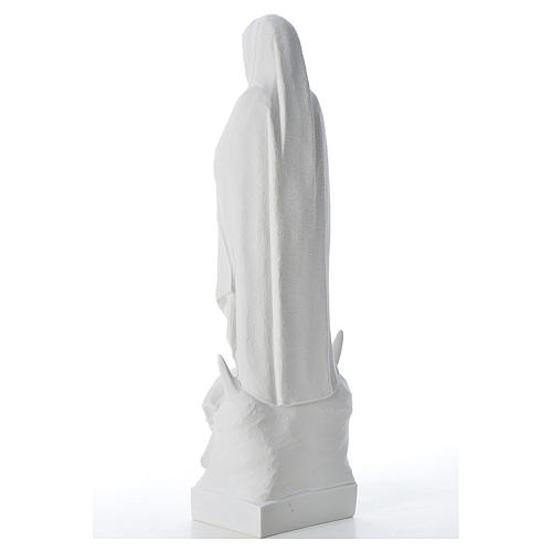 Virgen con luna y niño en mármol blanco 35-45 cm 3