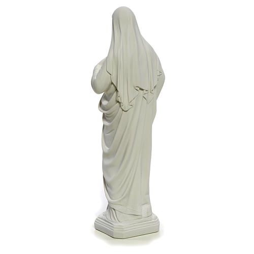 Statua Sacro Cuore di Maria 40 cm marmo bianco 7