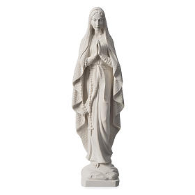 Our Lady of Lourdes statue in reconstituted Carrara marble, 50cm