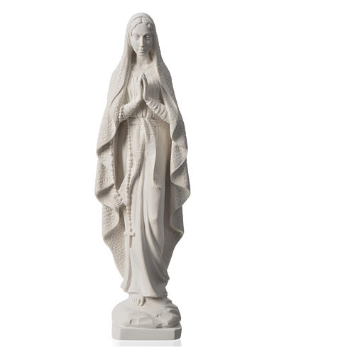 Our Lady of Lourdes statue in reconstituted Carrara marble, 50cm 5