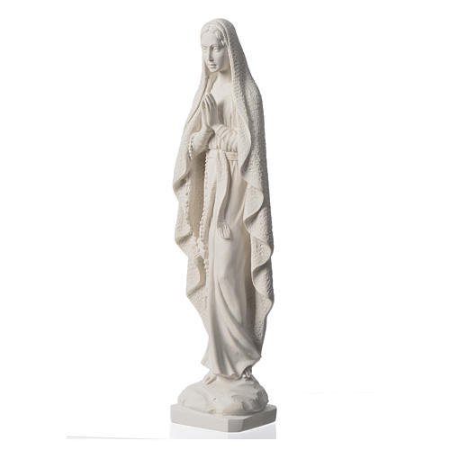 Our Lady of Lourdes statue in reconstituted Carrara marble, 50cm 7