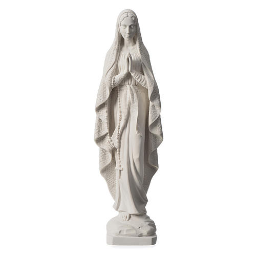 Our Lady of Lourdes statue in reconstituted Carrara marble, 50cm 1